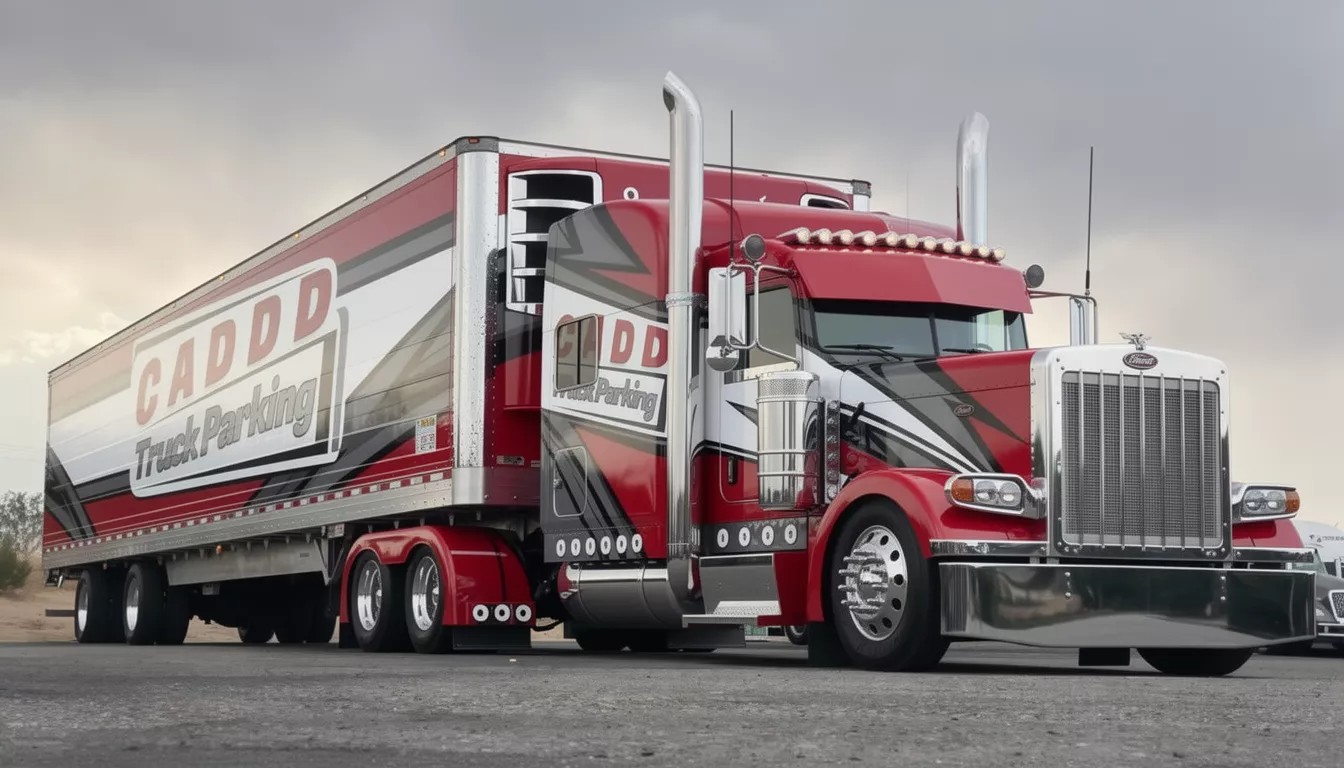 CADD Truck Parking branded semi truck