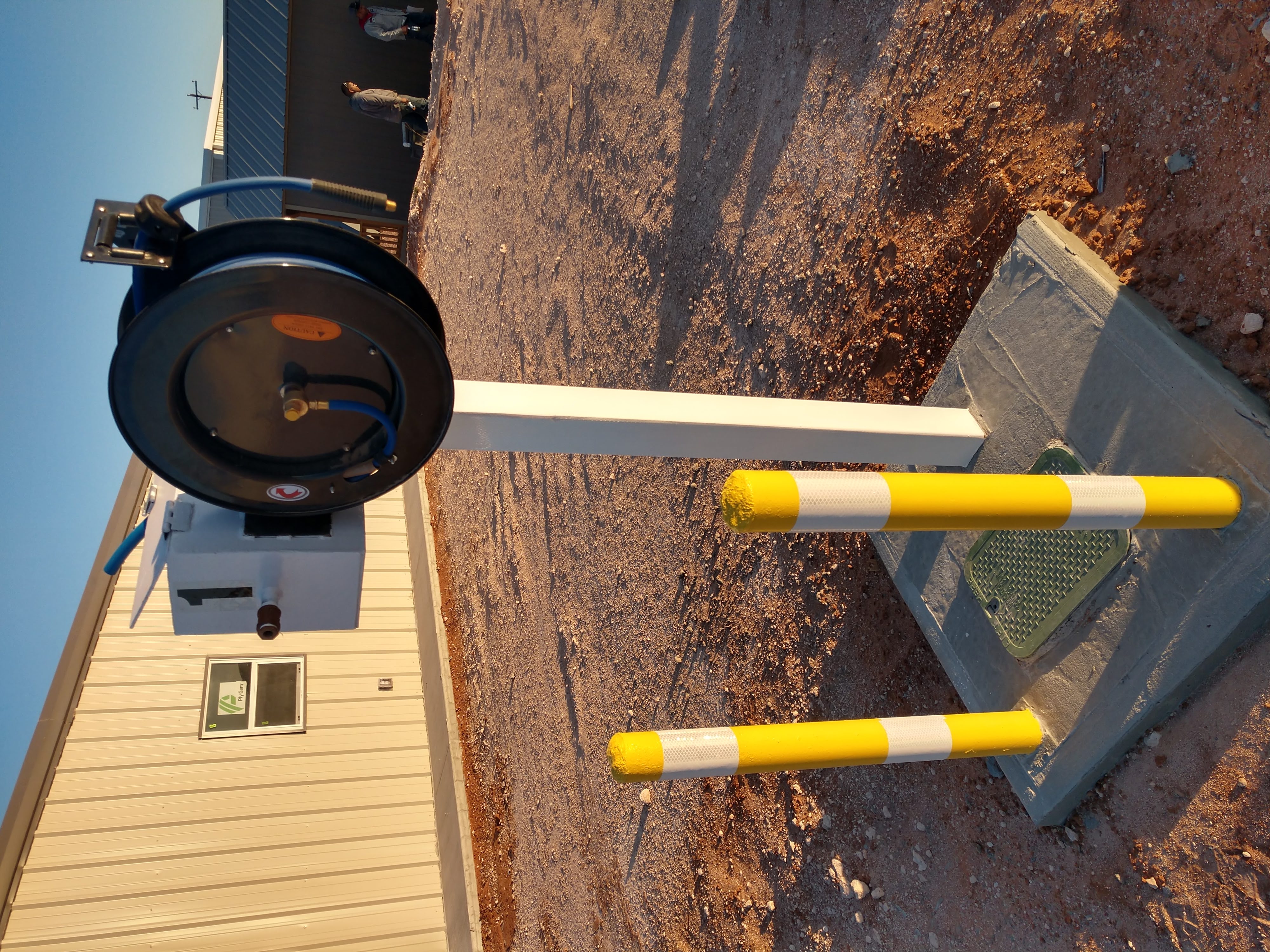 Pre-trip air station with hose reel at CADD