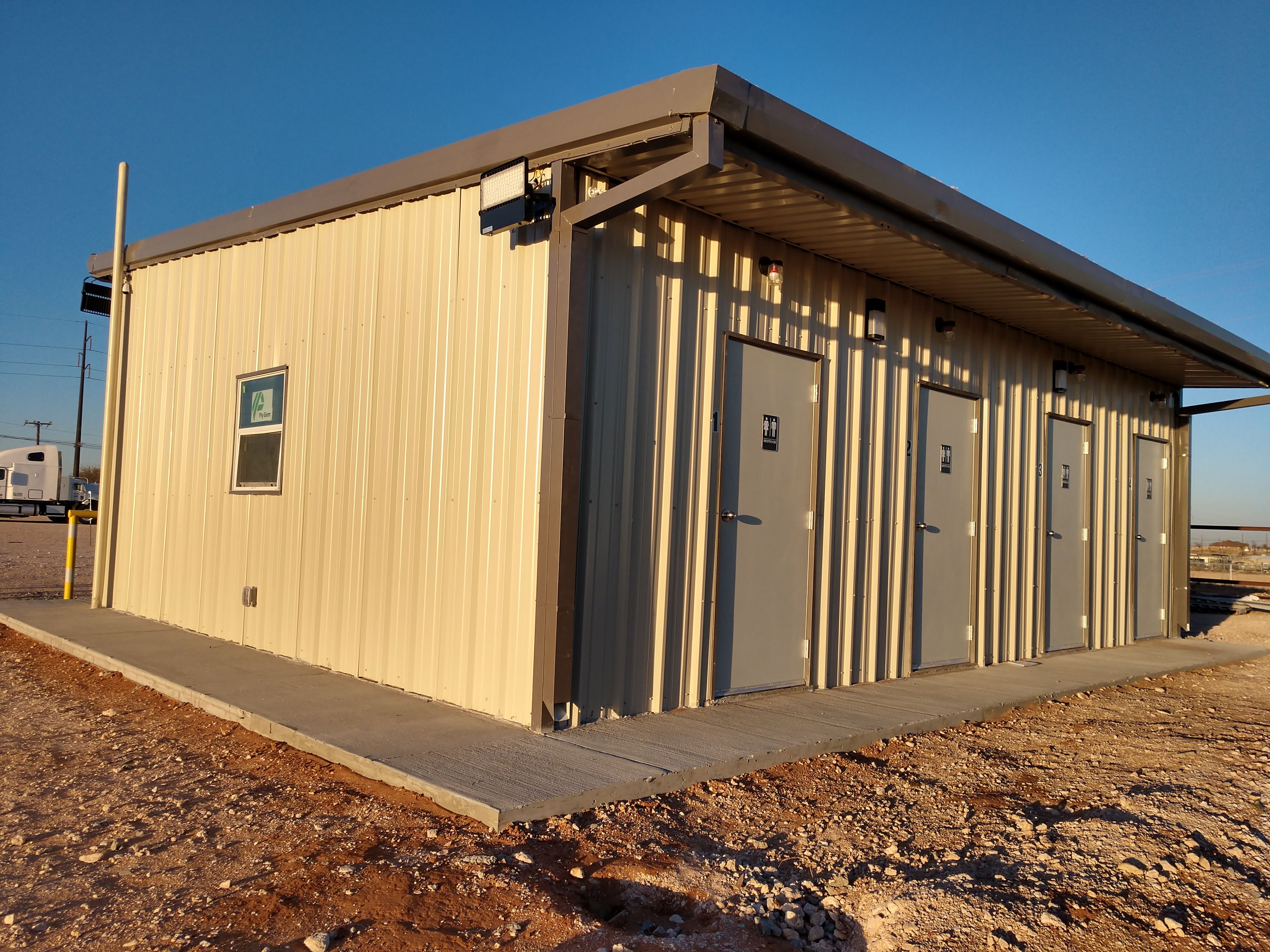 CADD shower house and restroom building